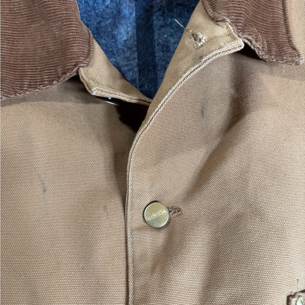 1989 Carhartt Brown Duck Blanket-Lined Chore Coat (6BLC) - Picture 6 of 16